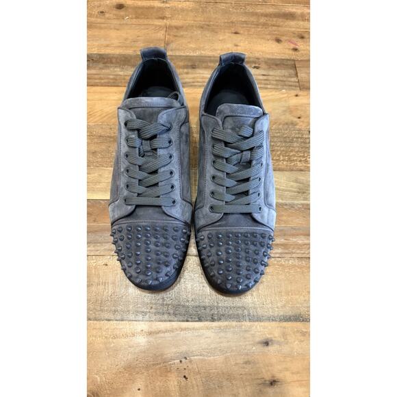 Christian Louboutin Louis Junior Spikes Orlato Gray Suede Men\'s Sneakers EU 46 main image 9